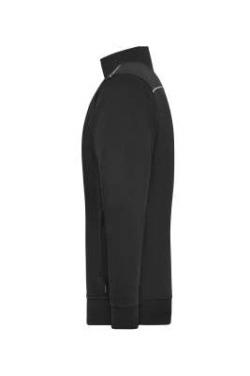 Workwear Sweat Jacket - SOLID, black – James & Nicholson (2)