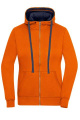 Ladies' Lifestyle Zip-Hoody, dark-orange/navy