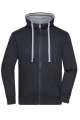 Men's Lifestyle Zip-Hoody, black/grey-heather