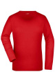 Ladies' Stretch Shirt Long-Sleeved, red