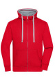 Men's Lifestyle Zip-Hoody, red/grey-heather