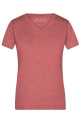 Ladies' Heather T-Shirt, red-melange