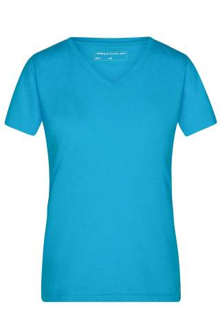 Ladies' Heather T-Shirt, turquoise-melange – James & Nicholson (1)