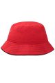 Fisherman Piping Hat for Kids, red/black