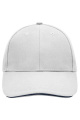 6 Panel Cap mit kontrastfarbener Schirmkante, white/navy