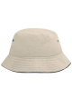Fisherman Piping Hat for Kids, natural/navy