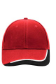 Half-Pipe Cap mit kontrastfarbener Schirmkante, red/white/black