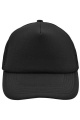 5 Panel Polyester Mesh Cap, black