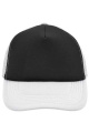 5 Panel Polyester Mesh Cap, black/white