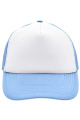 5 Panel Polyester Mesh Cap, white/light-blue