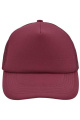 5 Panel Polyester Mesh Cap, burgundy