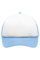 5 Panel Polyester Mesh Cap for Kids, white/light-blue