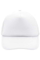 5 Panel Polyester Mesh Cap, white