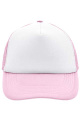 5 Panel Polyester Mesh Cap, white/baby-pink