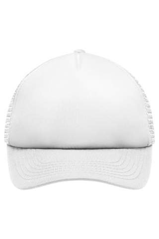 5 Panel Polyester Mesh Cap for Kids, white/white – Myrtle Beach (1)