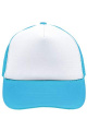 5 Panel Polyester Mesh Cap, white/pacific