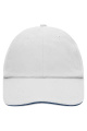 6 Panel Raver Cap mit kontrastfarbener Schirmkante, white/navy