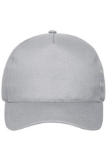 5 Panel Cap Organic Cotton, light-grey