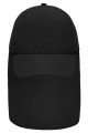 6 Panel Cap with Neck Guard, black