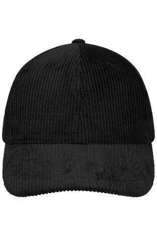 6 Panel Corduroy-Mesh Cap Organic Cotton, black/black – Myrtle Beach (1)