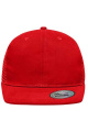 6 Panel Flat Peak Cap, red