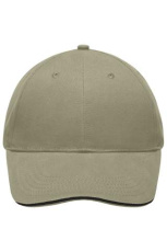 Light Brushed Cap mit kontrastfarbener Schirmkante