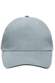 5 Panel Cap mit kontrastfarbener Schirmkante, light-grey/black