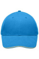 Light Brushed Cap mit kontrastfarbener Schirmkante, turquoise/beige