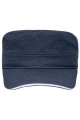 Military Cap mit kontrastfarbener Schirmkante, navy/white