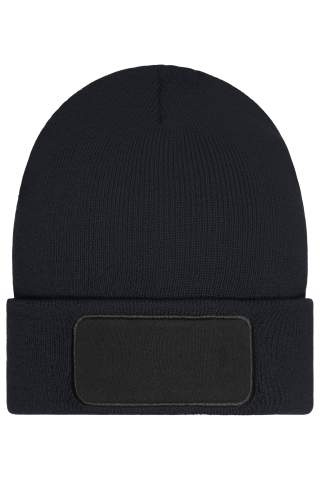Beanie with Patch (10cm x 5 cm) - Thinsulate, black – Myrtle Beach (1)