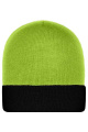 Knitted Cap, lime-green/black