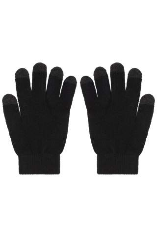 Touch-Screen Knitted Gloves, black – Myrtle Beach (1)