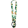 Lior Sublimation Lanyard mit Silikonband, Weiß
