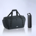 Expedition Set: Sporttasche & Edelstahl-Trinkflasche, 650 ml, Grau