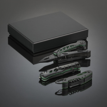 Titanium-coated Steel Optima Maxi Set: Multitool, Rettungsmesser und Taschenmesser, Grün, Produktbild