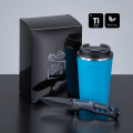 Driver Set: Nordic Kaffeebecher 350 ml und Rettungsmesser, Türkis