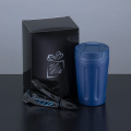 Driver's Set: Scandic Kaffeebecher 350 ml und Optima-Multitool, marineblau