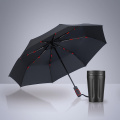 Set: Scandic Kaffeebecher 350 ml und Automatikschirm, Rot