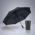 Set: Scandic Kaffeebecher 350 ml und Automatikschirm, Türkis