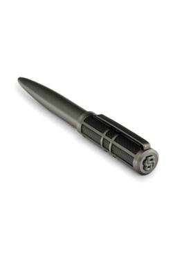 Kugelschreiber Frame Grid, schwarz / gunmetal, Produktbild (3)