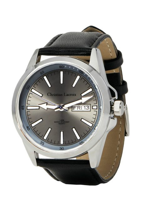 Armbanduhr mit Datumsanzeige Alter schwarz, Produktbild (1)