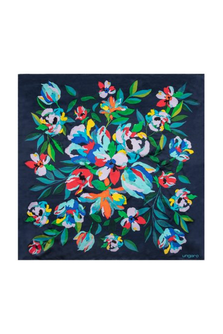 Seidenschal Paola marineblau, Produktbild