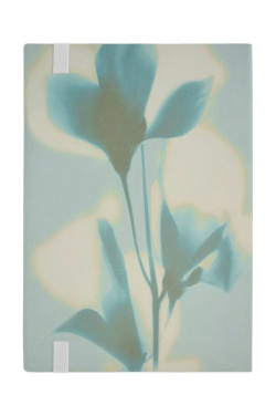 Notizbuch A5 mit holografischem Blumenmuster, hellgrün liniert, Produktbild (4)