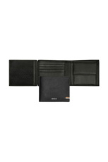Geldbrieftasche mit Klappe, ikonisches Schwarz