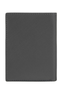 Kartenetui mit Klappe und Geldscheinfach, Double B Saffiano Grau, Produktbild (4)