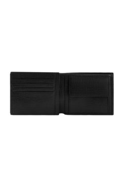Geldbrieftasche mit Klappe, schwarz kariert, Produktbild (3)