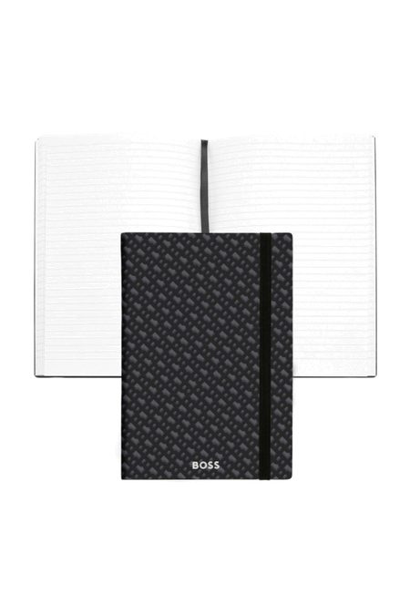 Notizbuch A5, Monogramm, grau liniert, Produktbild (1)