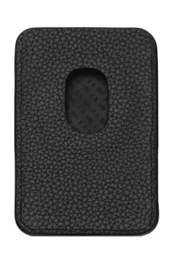 Magnetischer Kartenhalter für Smartphones, Magnet Mobile Classic, genarbtes Schwarz, Produktbild (2)