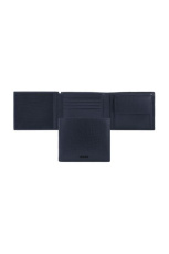 Geldbrieftasche mit Klappe, kariert, Marineblau