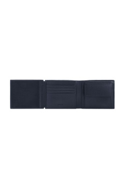Geldbrieftasche mit Klappe, kariert, Marineblau, Produktbild (4)